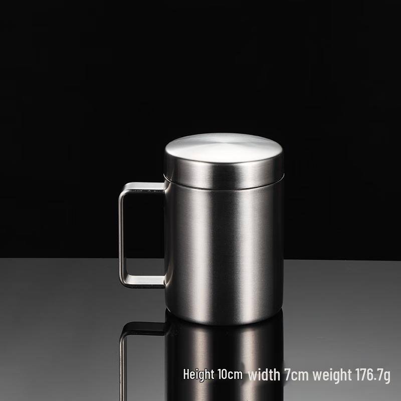 

ZISIZ Stainless Steel Frosted Mug with Lid