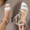 Fashion Women's Buckle Sandals Summer High-heeled Women's Luxury Sandals Heels Women Luxury Sandals Women Designers 2025
