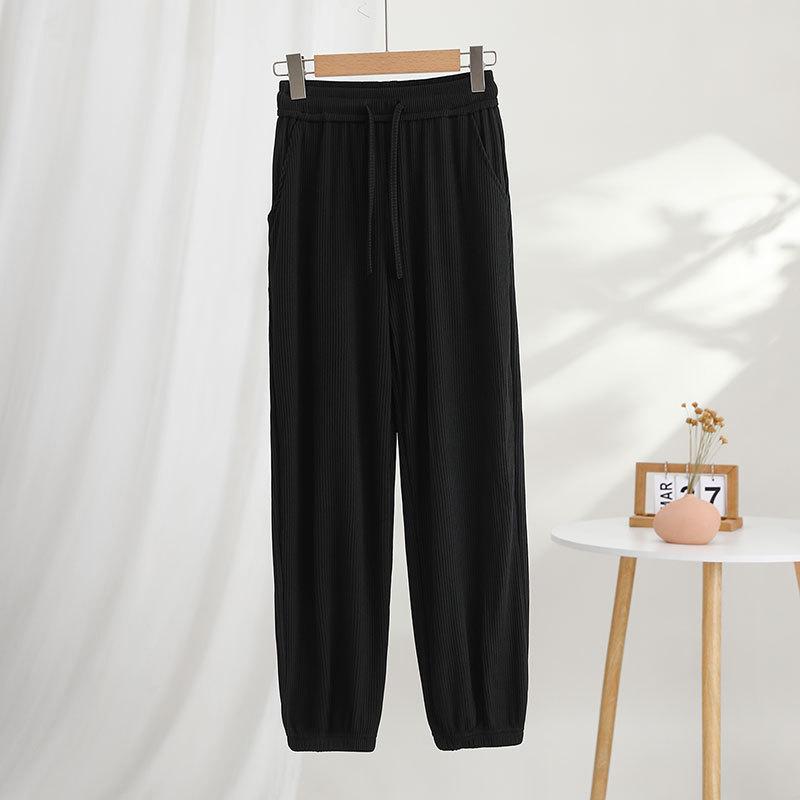 Women's Lounge Pants Soft Casual Drawstring Tie Elastic Waist Cozy Wide Leg Lounge Pants with Pockets Loose Flowy Sweatpants Workout Comfy Jogger