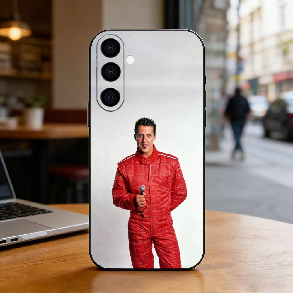 Racing Driver M-Michael S-Schumacher Phone Case Black Silicone Soft For Samsung Galaxy A73,A72,A71,A70,A53,A52,A51