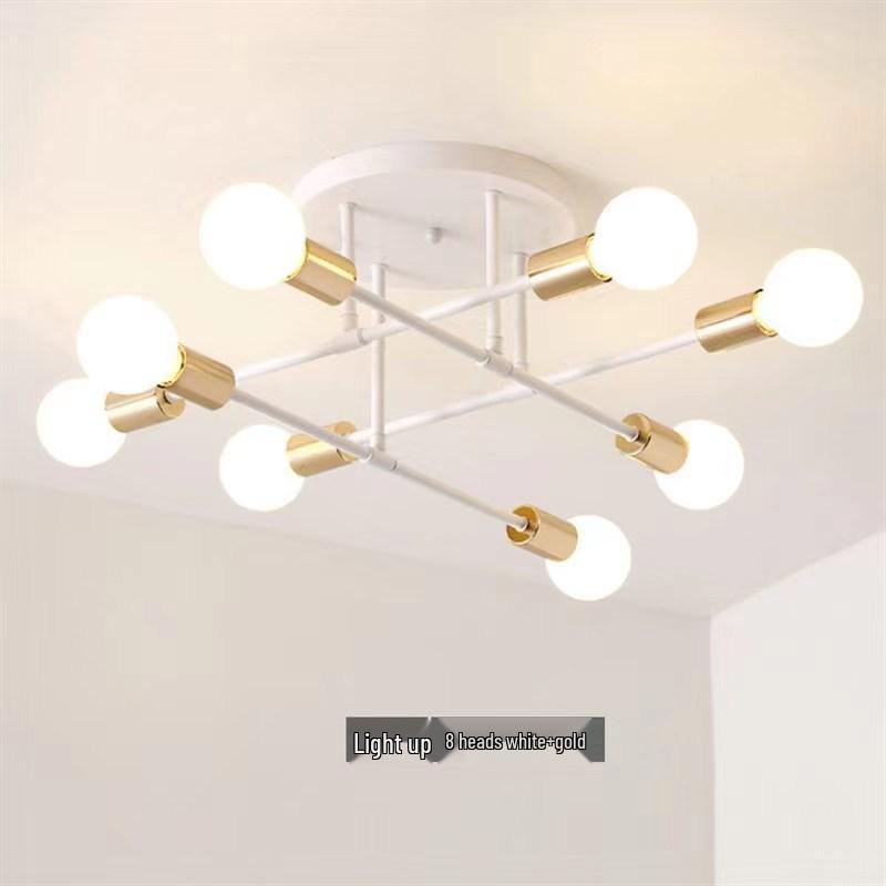 Nordic Iron Chandelier: Creative Small Ceiling Lamp for Living Room, Bedroom, or Restaurant