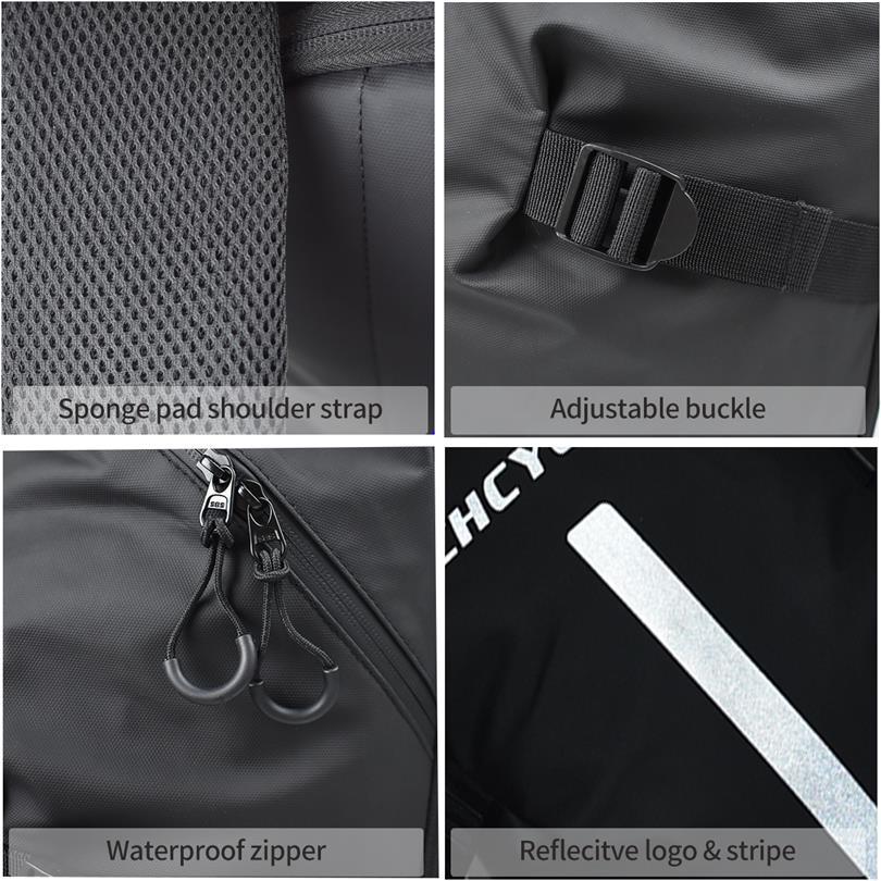Torba na kask motocyklowy, wodoodporna torba rowerowa o dużej pojemności 36-55L, męski i damski plecak rycerski z podwójnym ramieniem, niezbędny do motocykla