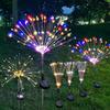 Waterproof Outdoor Solar LED Firework Lights - Copper Wire String for Garden & Lawn Decoration