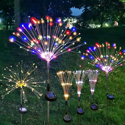 Wasserdichte Outdoor Solar-LED-Feuerwerkslichterkette - Kupferdraht für Garten- & Rasendekoration