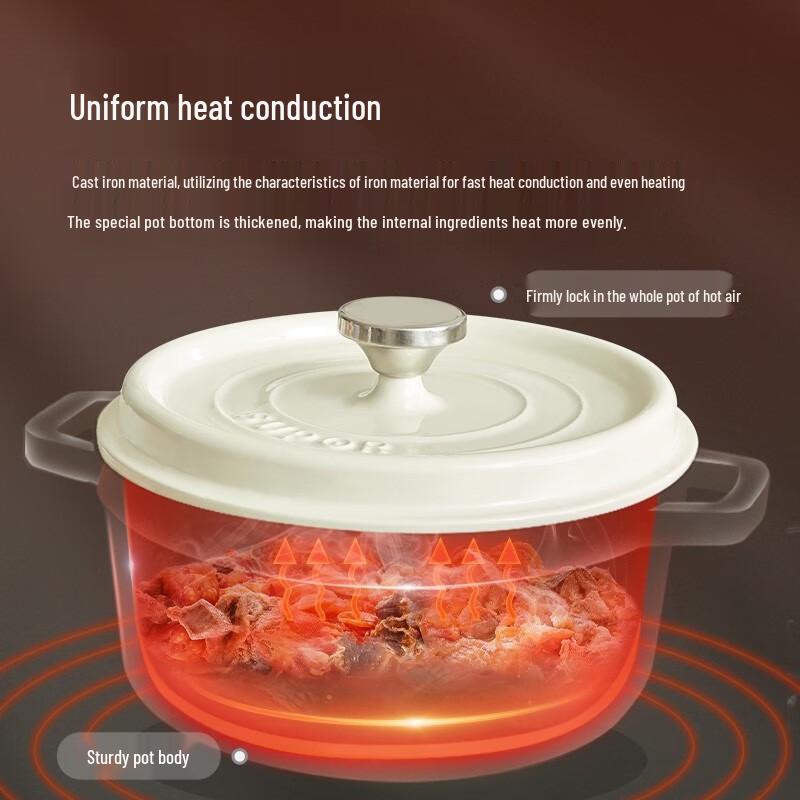 Supor Enamel Cast Iron Soup & Stew Pot
