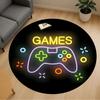 1pc Games Controller Round Chair Mat Area Rug - Non-Slip, Floor Mat for Office, Bedroom, and Indoor Decor C1125080
