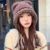 Cat Ears Ear Protection Hat Korean Style Knitted Warm Hat Fashion Winter Pullover Hats  Outdoor