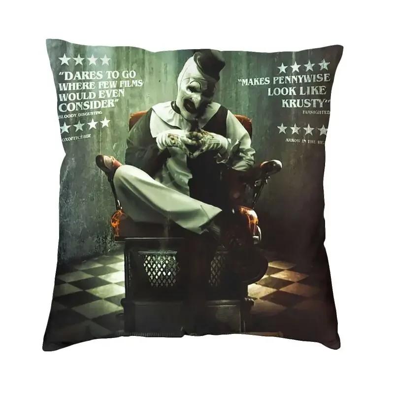 Terrifiers Movie Horror Art Slasher Halloween Cushion Cover Sofa Living Room Square Throw Pillow Case 40x40 Pillowcases