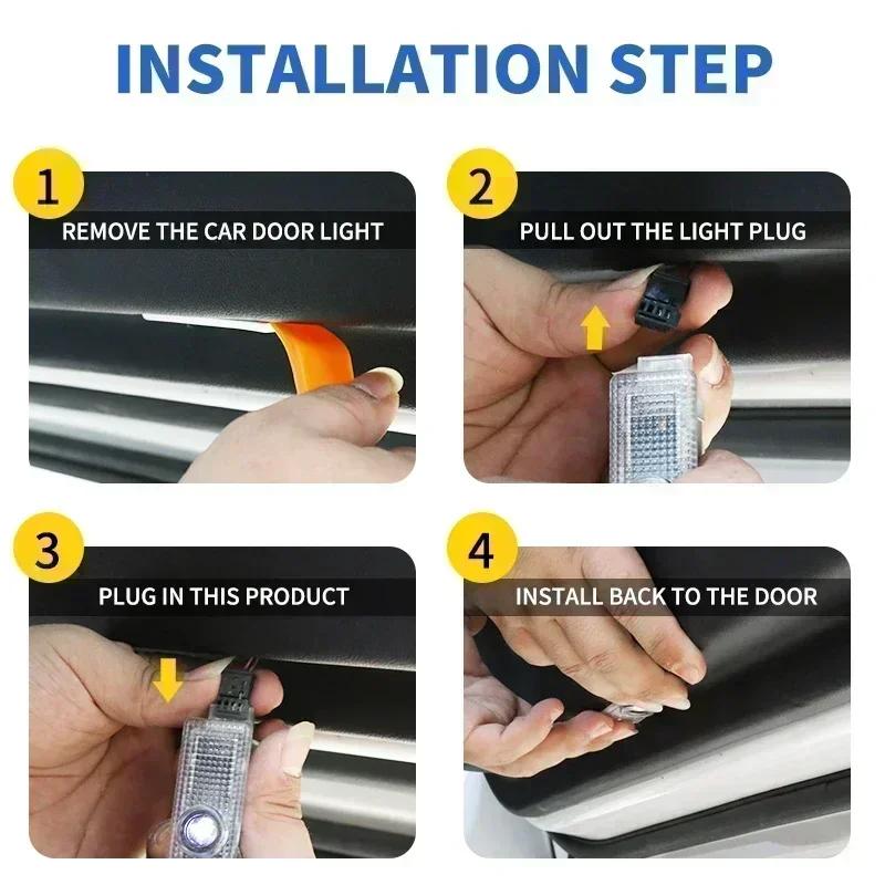 For mini MKO2Pcs New LED Light Car Door Projector Car Welcome Light For BMW Mini Cooper One S JCW R55 R56 R50 R53 R60 F55 F56 Countryman