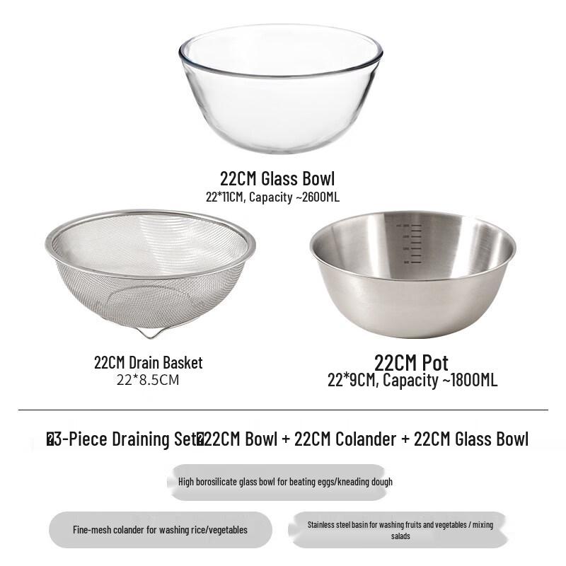 ZISIZ Kawashimaya 316 Stainless Steel Mixing Bowl Set