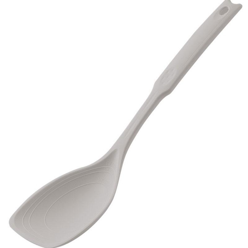

Non-stick Silicone Heat-resistant Dinner Spoon, Round Non-slip Handle, Comfortable To The Touch, Suitable for Large Cookware сірий