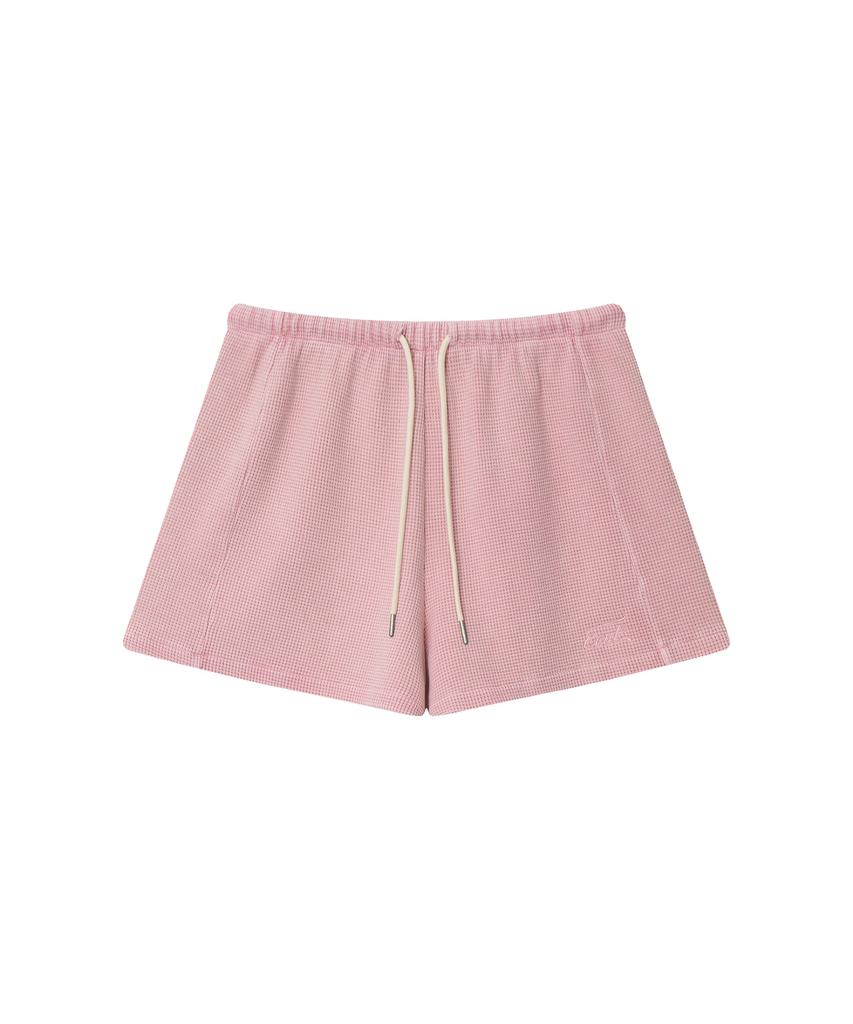 Iuteu Pigment Waffle Shorts / Light Pink