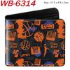 Sports Ball Bifold Wallet Football Basketball Rugby Pattern Student Coin Purse Card Holder Leather Short 1pcs
