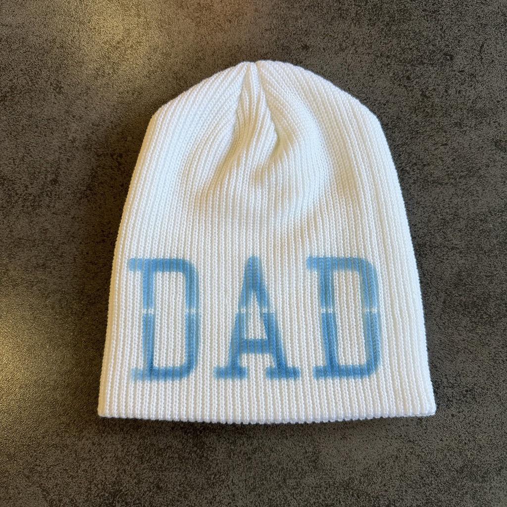 Knit Hat For Men Women With Handdrawn Alphabet Print Warm Street Style