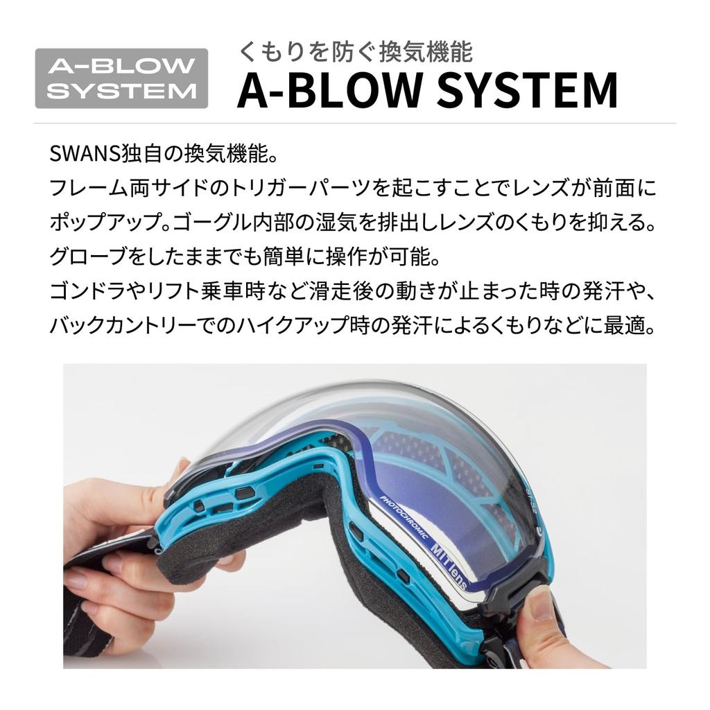 Made in Japan Snow Eyeglass MIT Ski Snowboard UV Eyeglass Sunny Cloudy [SWANS] Goggles, Spherical, Anti-Fog, Compatible, Photochromic, Non-Peeling