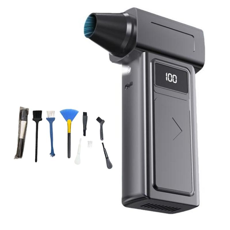 

Pack of 1 Digital LCD Display High Blower Fan Kit 130000 Brushless Motor 4 Speeds for Home and Garden Cleaning 1