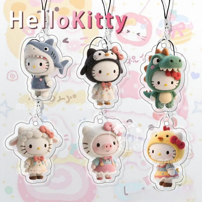 Hello Kitty Figure Pendant, Cute Phone Chain & Car Keychain, Anime Backpack Ornament, Gifts for Kids