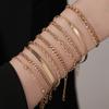 European and American hand jewelry sweet and cool multi-portrait imitation pearl bracelet set personalized NK Cuban chain jewelry women