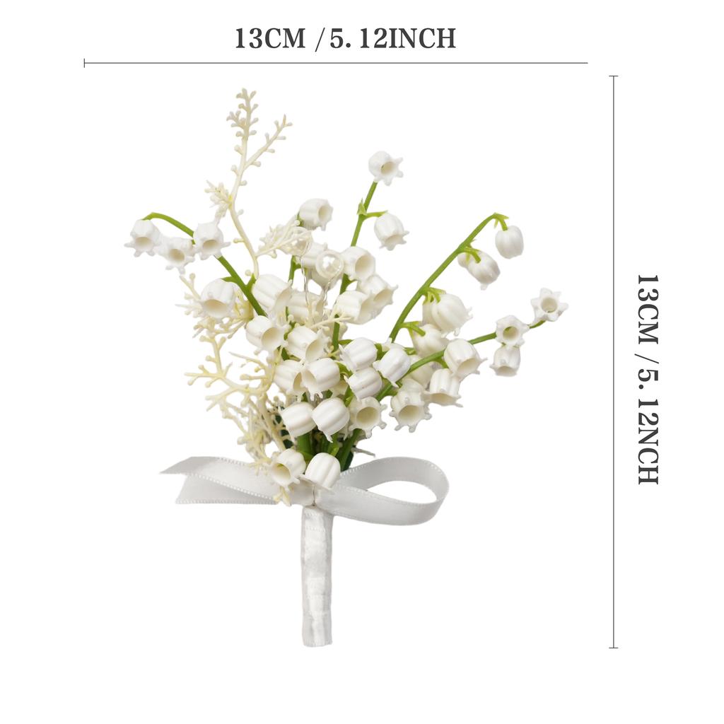 Uflower Groom Groomsmen Guest Boutonniere Set, Artificial Flowers for Wedding, Prom, Homecoming,Anniversary, Graduation