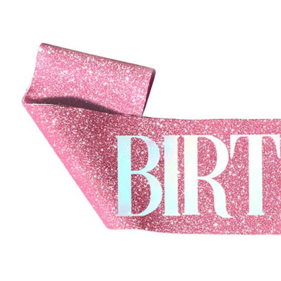 1 Set Crown Headgear Vivid Color Stunning Visual Effect Plastic Crown Headgear Decoration with Birthday Sash Set Birthday Gift