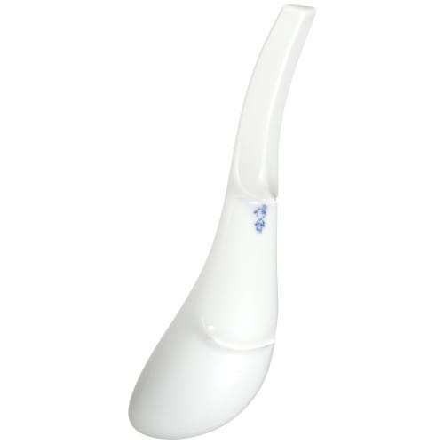 Arita Ware Denpeigama "Ultimate Renge" Ramen Spoon, Old-dyed Cloud Pattern, Approx. 16cm Diameter, Lotus Flower Design, Ceramic, Dishwasher Safe, Made