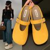 French Bag Head Half Slippers Women Wear 2025 New Spring and Summer Fairy Style with Skirt Soft Bottom Out Cool Slippers
