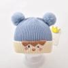 New Autumn and Winter Baby Ear Protection Hat, Warm and Cold Proof Hat, Comfortable Baby Double Ball Soft and Sticky Toe Cap