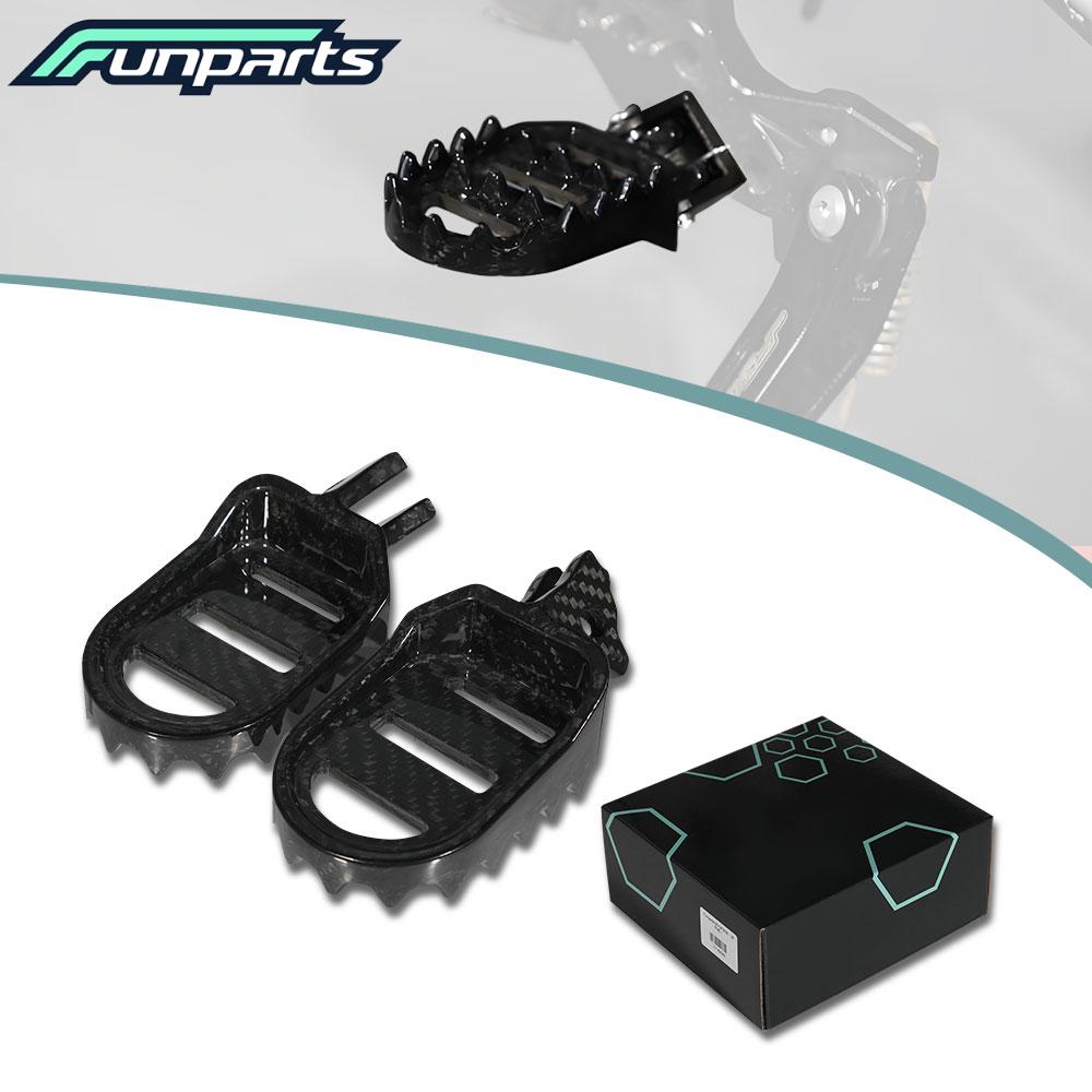 Funparts Motorcycles Carbon Fiber Footpegs Foot Rests Foot Pegs Footrest For SURRON Lightbee S X Motorcycle accessories China Mainland