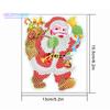 1 Set Weihnachtsmann-Diamant-Malerei-Aufkleber, einfache DIY-Bastelarbeiten, verbessern die Koordinationswahrnehmung von Kindern, Harz-Diamant-Fensteraufkleber