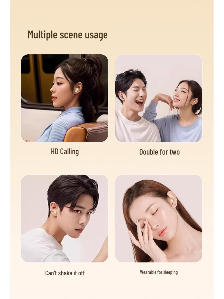 SK35 TK Two-in-One Wireless Bluetooth Earphones - Four-Ear High Sound Quality, Painless Mini In-ear Design