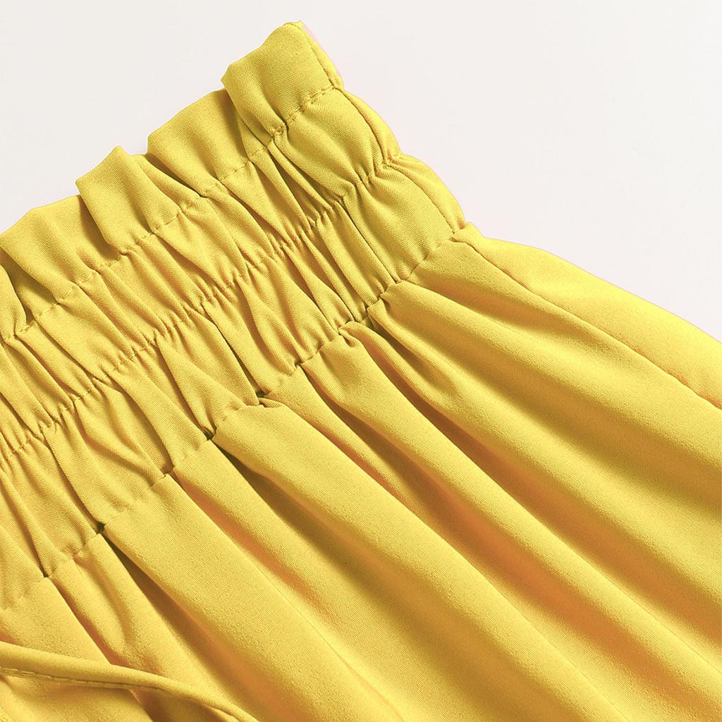 Kadın Modası Düz Renk Çiçekli Dantel Elastik Bel Bol Uzun Etek