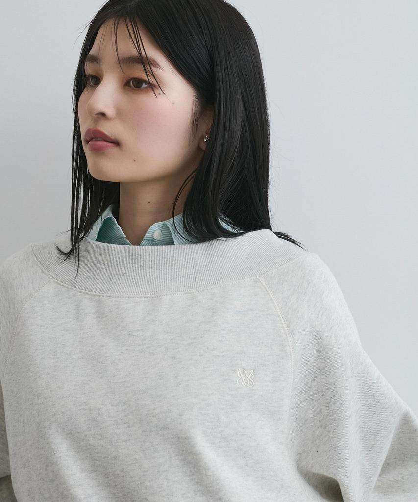 Shoulder Chest Embroidered Sweatshirt Natural Color F [BIS] 2-Way One-Off Pullover, Women's, BVM15140, (16),