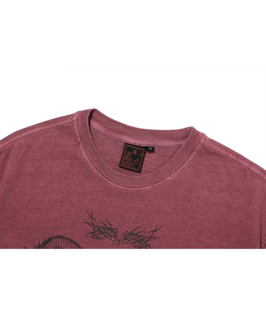 IFYOUWANT Distorted Pigment Tee Dusty Pink