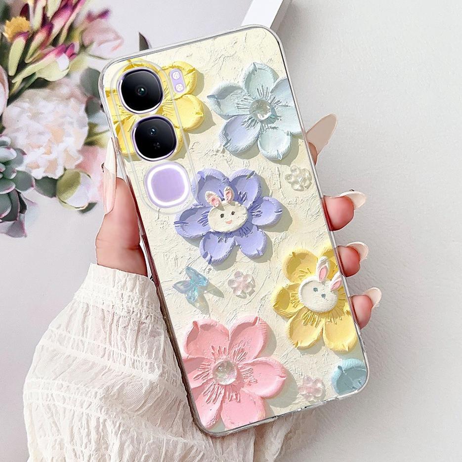 

For Vivo Y200 5G Case Vivo V40 Lite Beautiful Butterfly Painted Cover Soft Slim Phone Case For Vivo Y300 Y 200 V40Lite 5G Bumper Vivo Y300 5G