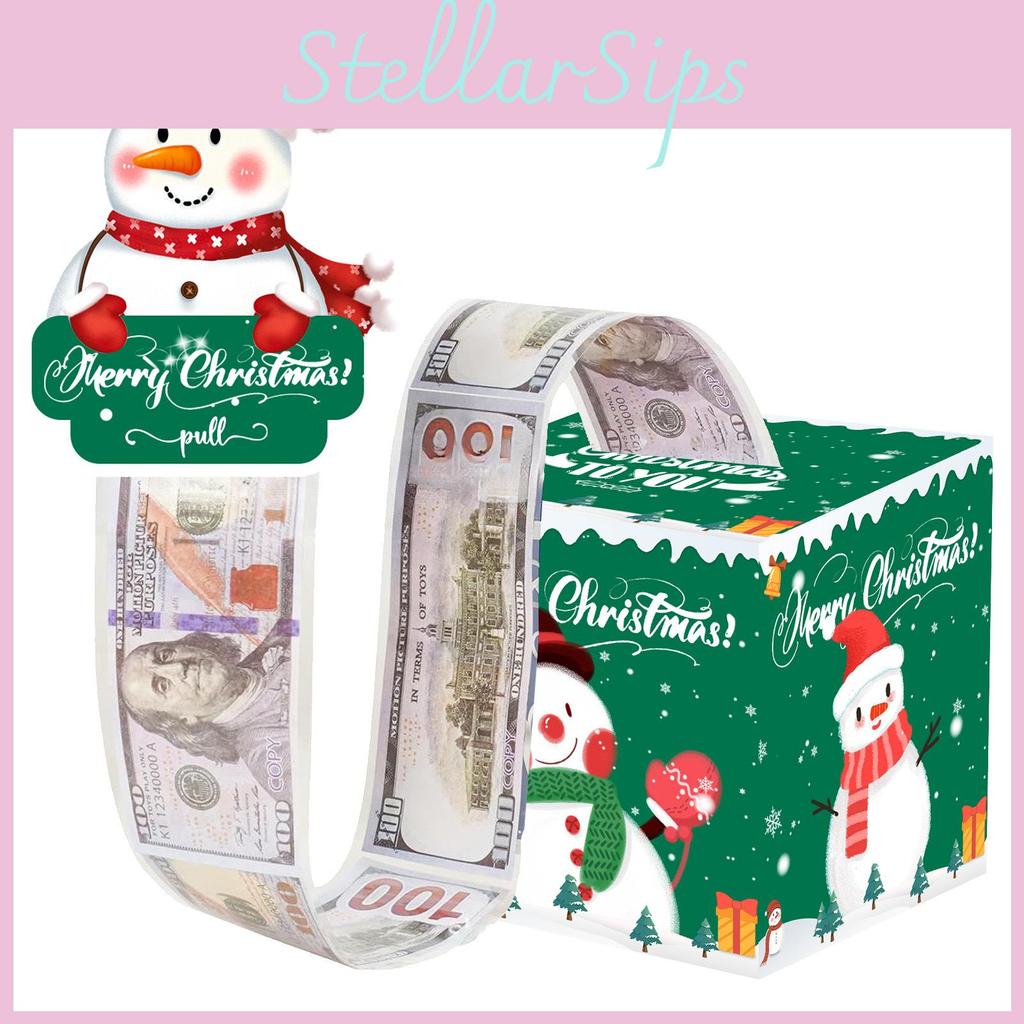 Christmas Snowman Decor Gift Money Box With Paper Material For Holiday Party Atmosphere