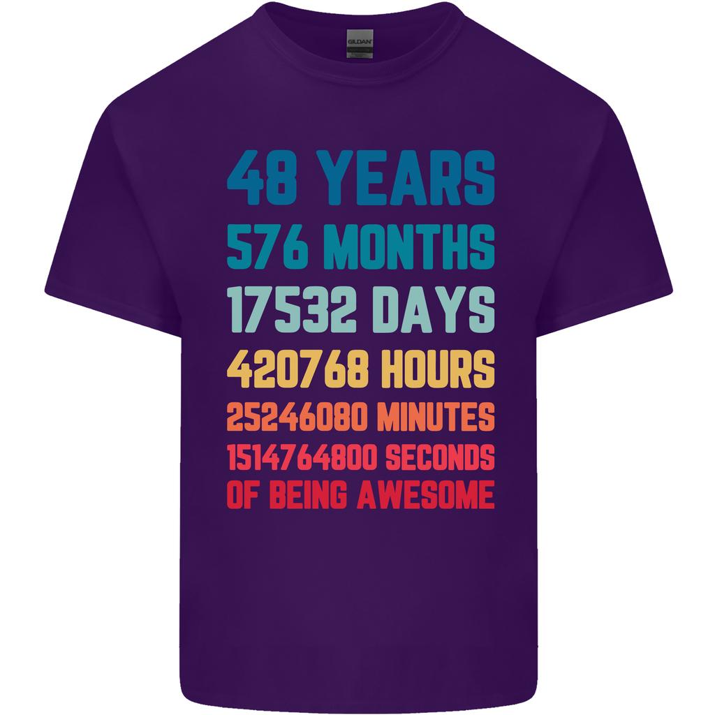 48th Birthday 48 Year Old Unisexs Light Cotton TShirt