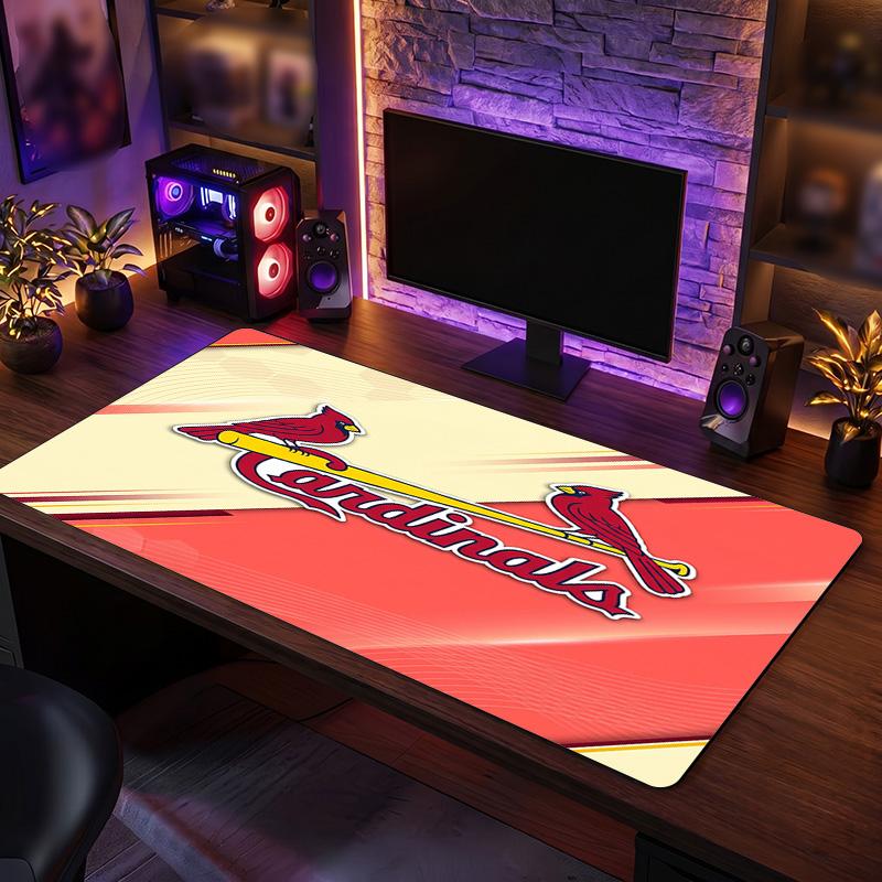 St. Louis Cardinals Pattern Mousepad Anti?Slip Rubber Desk Pad For Gaming Working Desktop Decoration