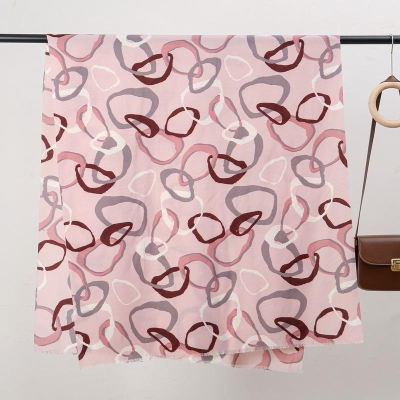 Circle skin-friendly velvet new autumn and winter skin-friendly and warm imitation cashmere printed scarf versatile shawl