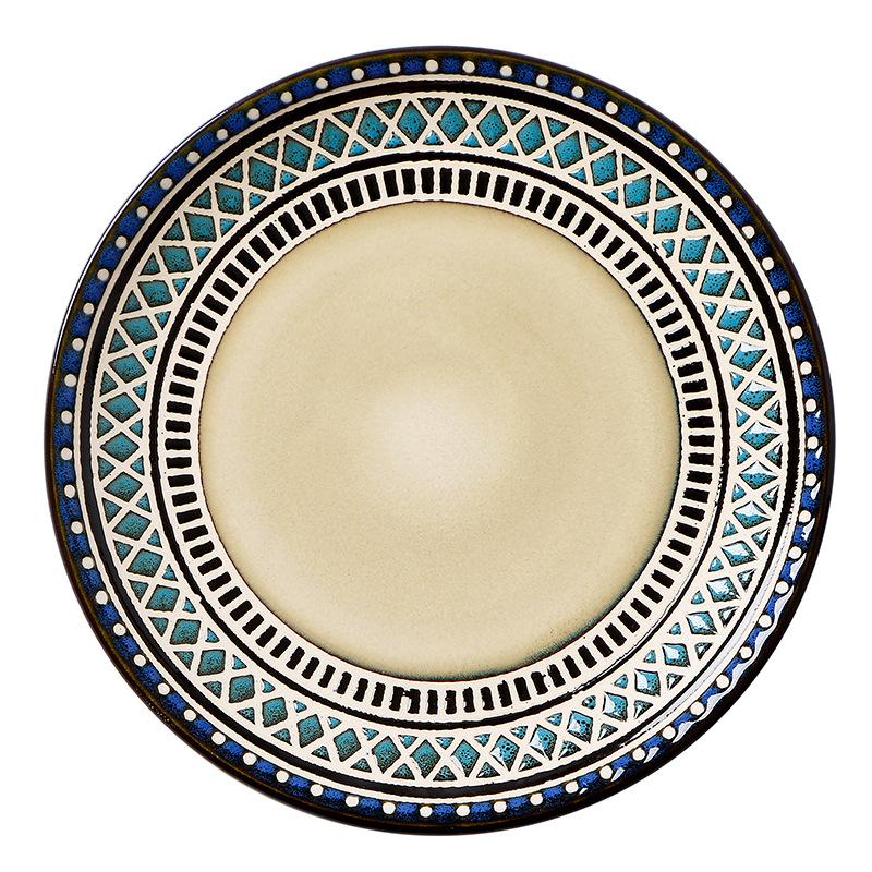

European Style Ceramic Tablewares High Quality Household Salad Fruit Plates Daily Flower Pattern Bread Dessert Dishs 6 Inches