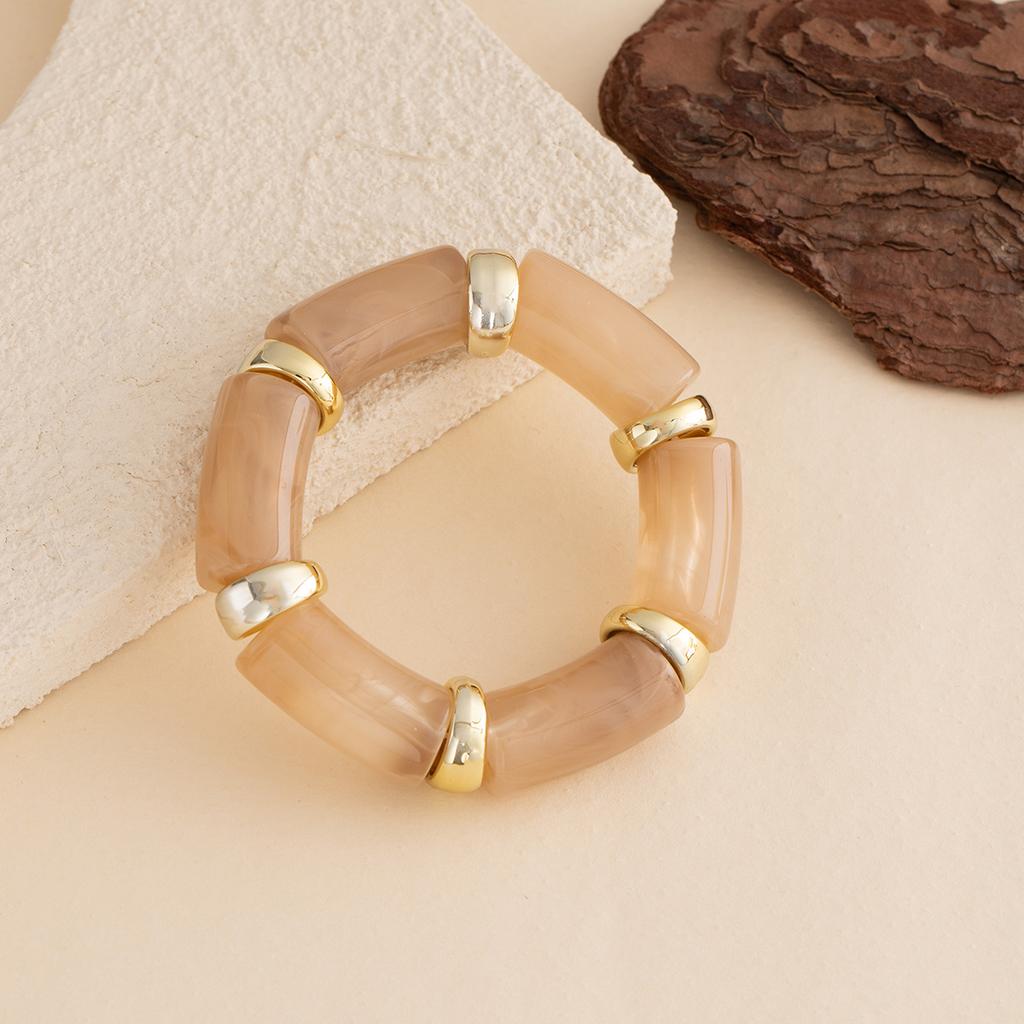 Fashion Personalized Acrylic Elbow Bracelet Light Luxury Elastic Vintage Bracelet High-End Maillard Jewelry
