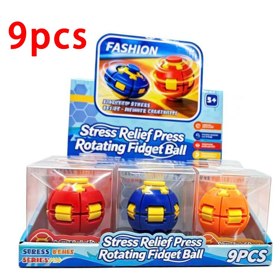 3D Printed Press-To-Spin Fidget Ballone Click Deform Fidget Spinner Ball, Smooth Rotating Stress Relief Sensory Toy