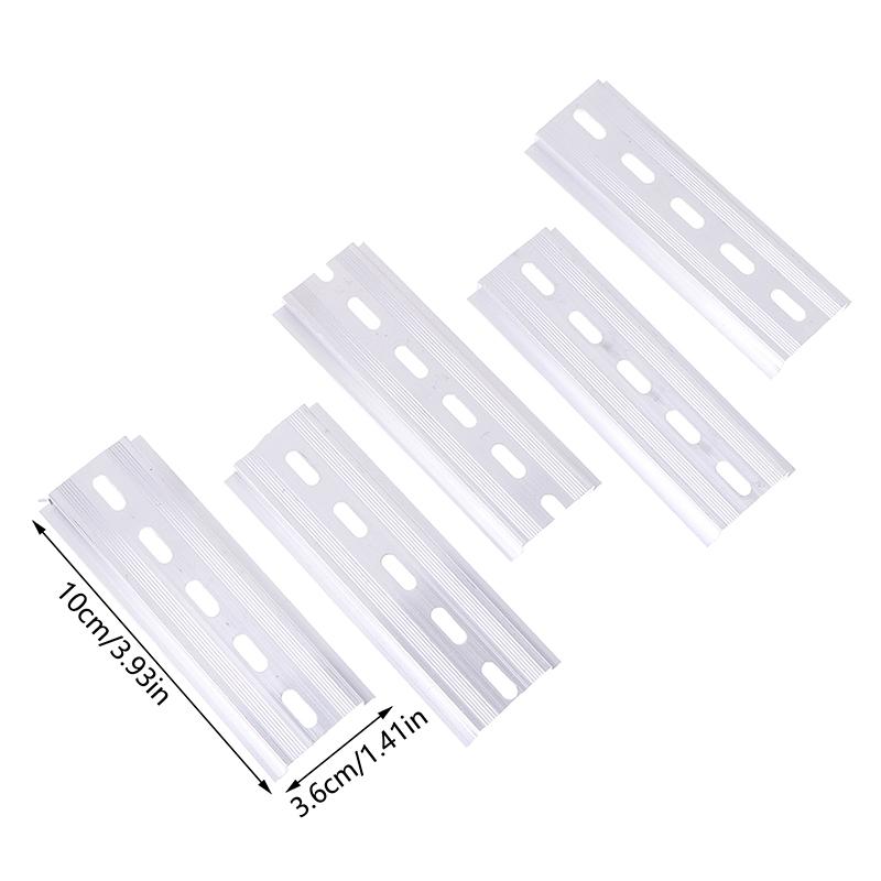 5Pcs Iron Din Universal Rail Width 35Mm Length 10/20/30/50Cm Terminal Block Electrical Slotting Din Rail