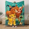 1pc. Cartoon Lion King Simba Pumbaa Timon Blanket, Home Decor Gift for All Seasons, Throw Blanket for Couch, Bed, or Car,Soft Flannel Throw