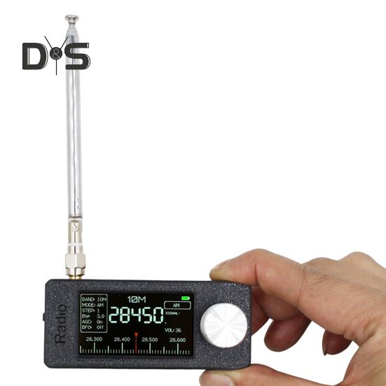 0,5-108 MHz Tragbares Mini-Radio mit 1,9-Zoll-IPS-Bildschirm LSB/USB/AM/FM Mini-Taschenradio Allband-Radioempfänger mit Antenne