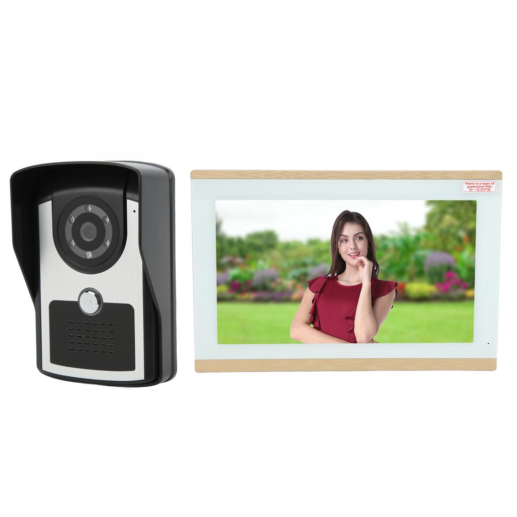 10in WIFI Wired Home Video Doorbell 1080P 2MP Manual Zoom IR Night Vision 2 Way Intercom System for