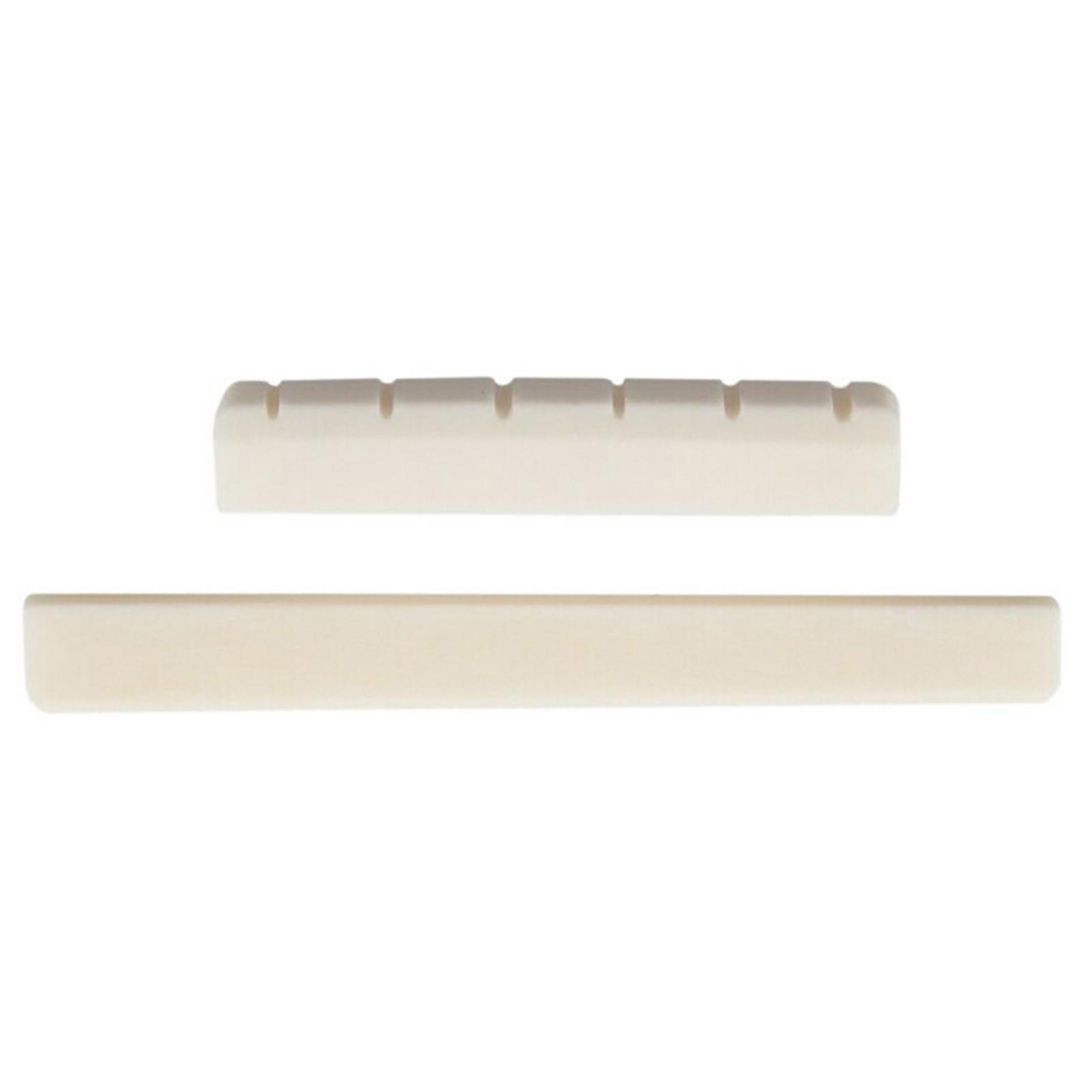 

Acoustic Guitar Bone Blanks Saddle and DIY Unslotted Guitar Nut Replacement for Folk Electric Acoustic Guitar Durable 1