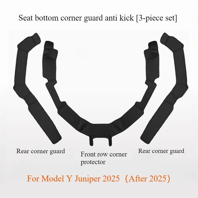 Anti Kick Pads for Tesla Model Y Juniper 2025 Whole Car Nappa Leather Interior Decoration Rear Seat Backrest Mats Accessories