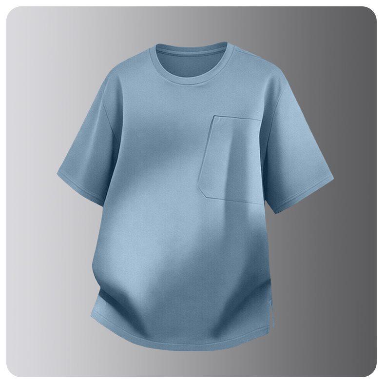 2026 Summer Men's Ice Silk Quick-Dry Sports Tee: Short Sleeve, Trendy, High-End, Round Neck