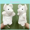 Plush White Gray Mouse Yellow Cat Hand Puppet Mouse For Childrens Play And Educational Use