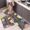 Non-slip Kitchen Carpet Leaves Pattern Rugs for Bedroom Oilproof Home Entrance Door Foot Mat Kitchen Mats for Floor Waterproof